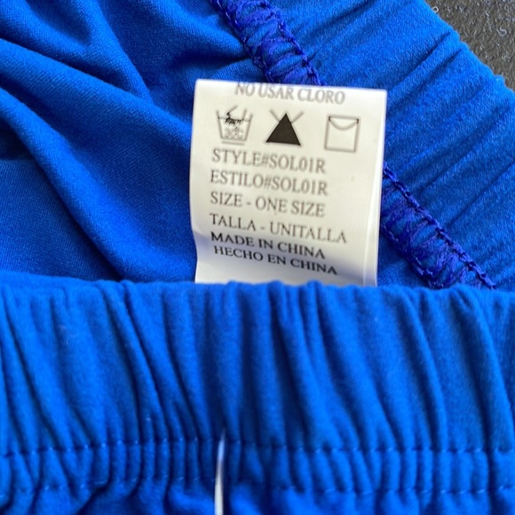 BLUE NEW MIX LEGGINGS.   ONE SIZE.  STRETCH SOUBLE STRETCHED - Picture 3 of 7